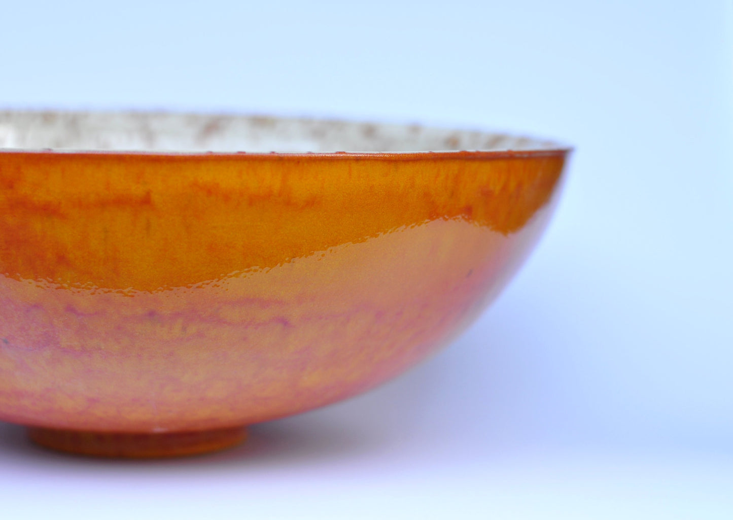 Handmade Ceramic sink Waschbecken Lavabo - Orange