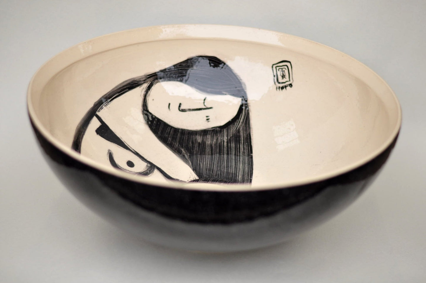 Bathroom Sink - Ø 40 cm Woman with cat - TATOceramika