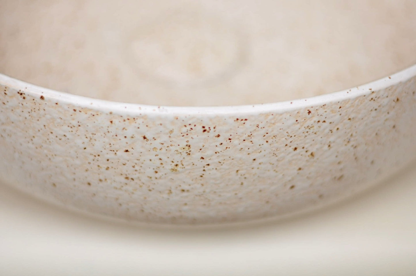 Handmade Bathroom sink Waschbecken Lavabo - Cappuccino Ø40 cm (flat) - TATOceramika