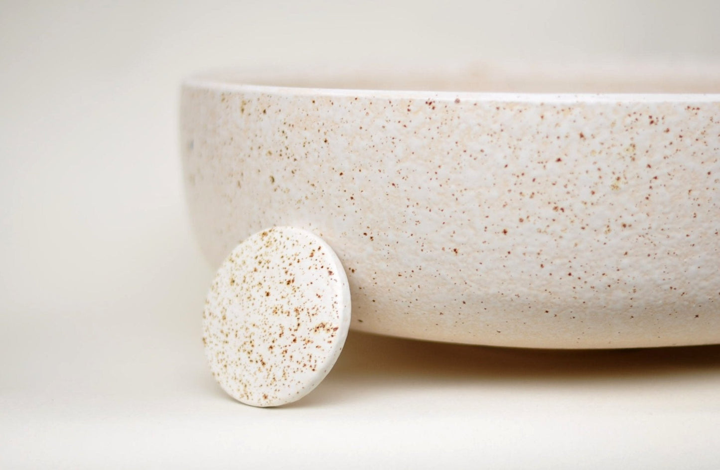 Handmade Bathroom sink Waschbecken Lavabo - Cappuccino Ø40 cm (flat) - TATOceramika