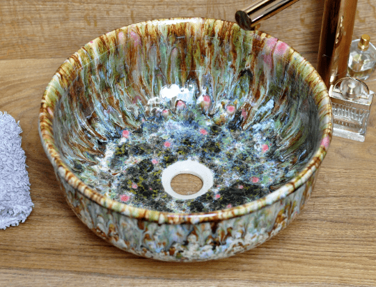 Handmade Bathroom sink Waschbecken Lavabo - Spring Ø36 cm - TATOceramika