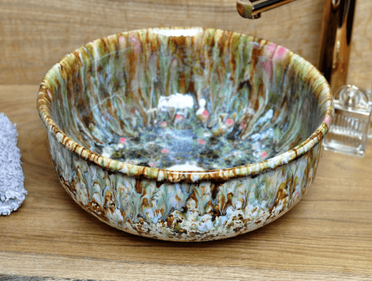 Handmade Bathroom sink Waschbecken Lavabo - Spring Ø36 cm - TATOceramika