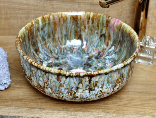 Handmade Bathroom sink Waschbecken Lavabo - Spring Ø36 cm - TATOceramika