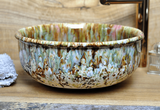 Handmade Bathroom sink Waschbecken Lavabo - Spring Ø36 cm - TATOceramika