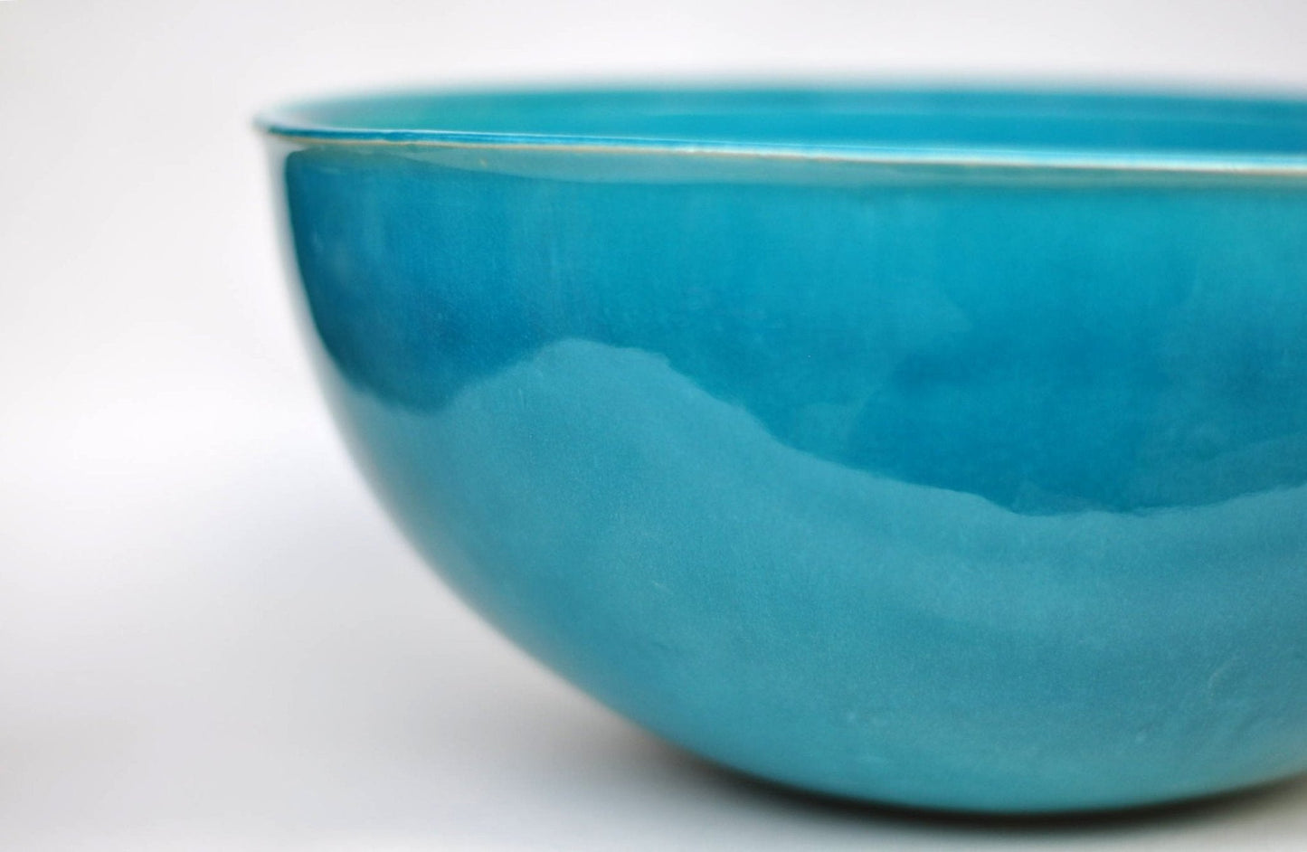 Ø 30cm Small, deep vivid, sea turquoise - Ocean - TATOceramika