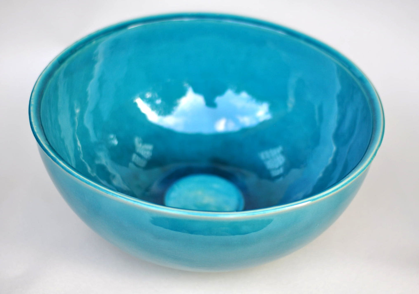 Ø 30cm Small, deep vivid, sea turquoise - Ocean - TATOceramika