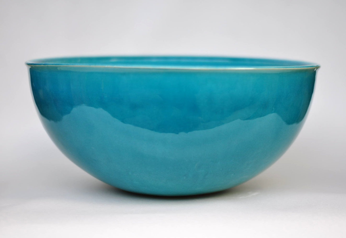 Ø 30cm Small, deep vivid, sea turquoise - Ocean - TATOceramika
