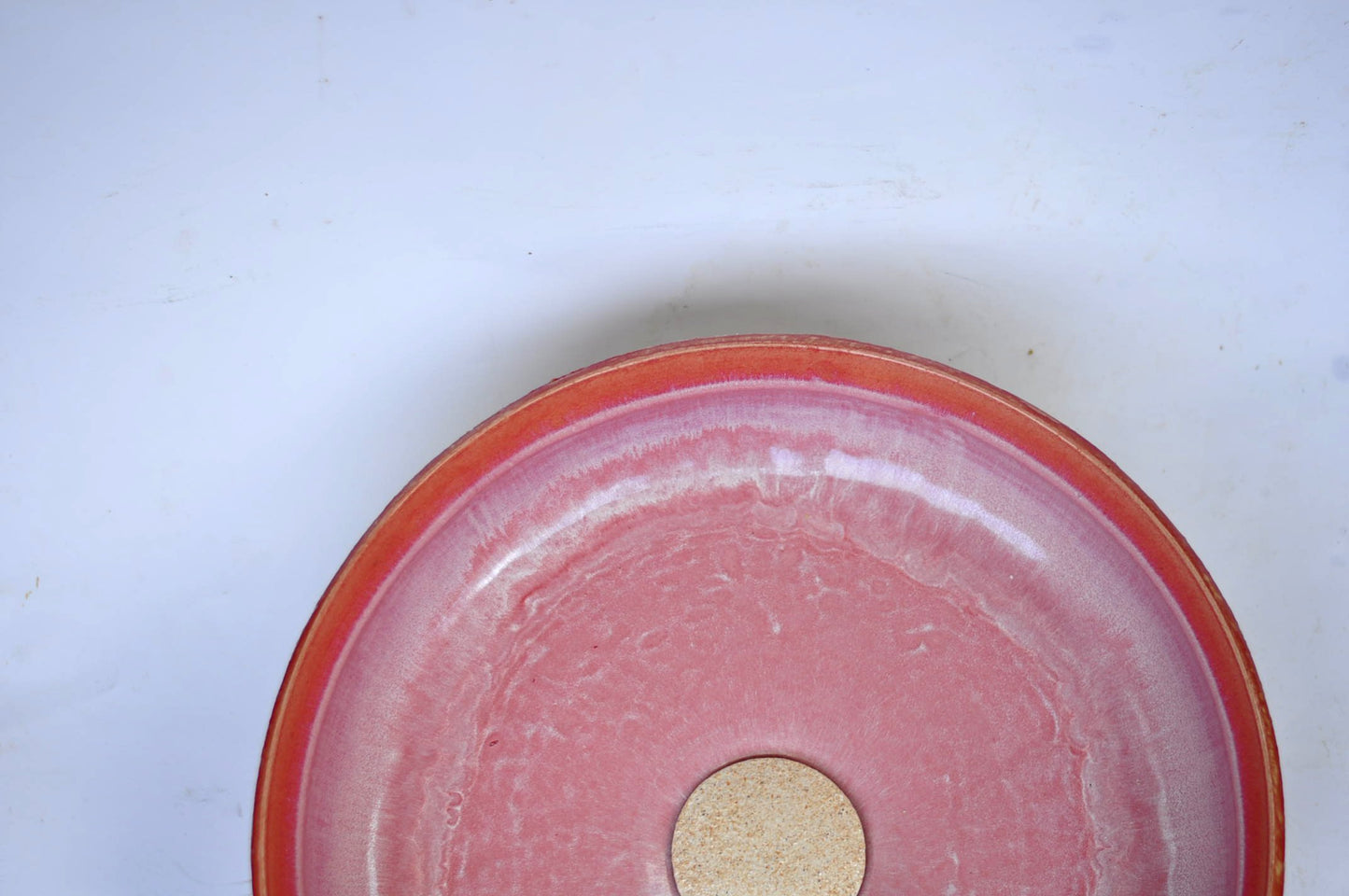 Handmade Bathroom sink Waschbecken Lavabo Sink Bowl - Pink Mist Ø40 cm (flat)