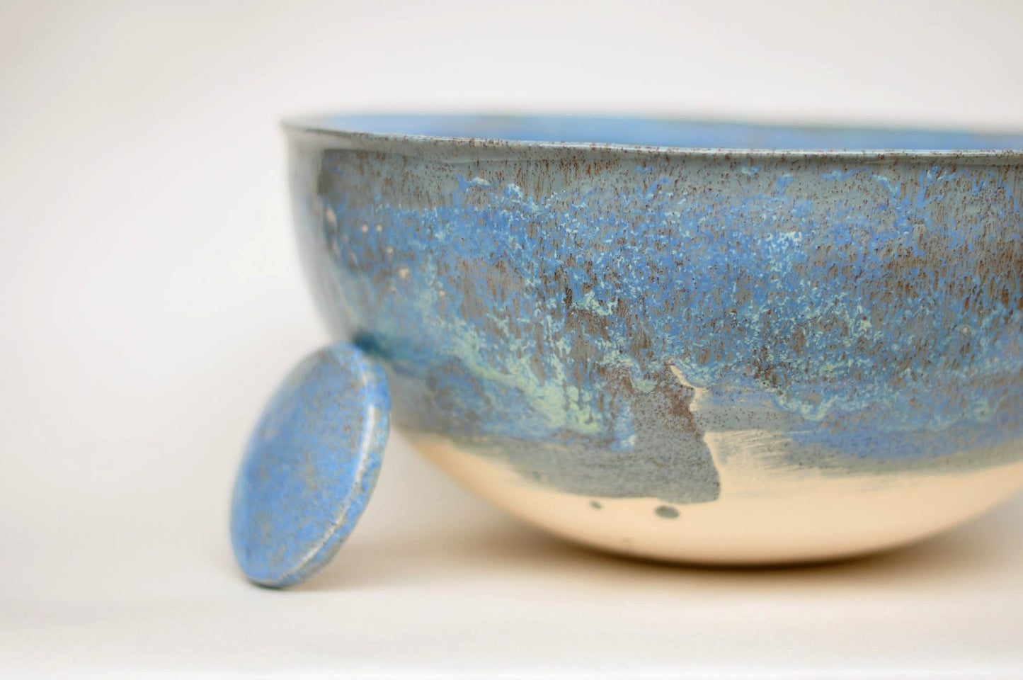 Three - color small semicircular countertop sink - Autumn Blue 30 cm - TATOceramika