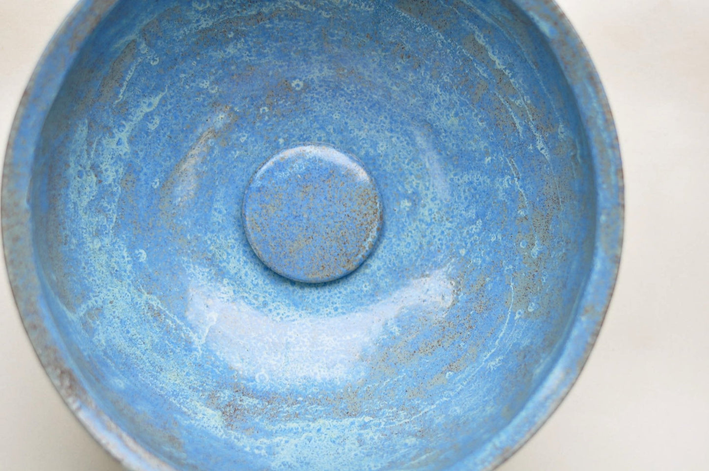 Three - color small semicircular countertop sink - Autumn Blue 30 cm - TATOceramika