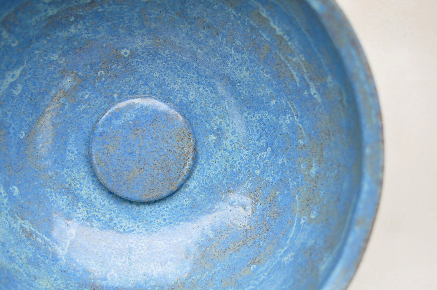 Three - color small semicircular countertop sink - Autumn Blue 30 cm - TATOceramika